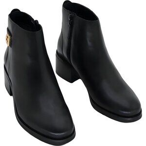 Cole Haan Women's Black Buckle Ankle Boots Size 5M 35 EU Fast Shipping